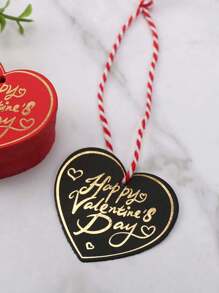 20/30/50pcs Gold Foil Heart Shaped Card Box, Package Tag [No Food Contact], Holiday Gift Decor Packaging Pendant, Suitable For Wedding, Holiday Party, Valentine's Day Favor Packaging Tag