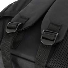 Fashionable Functional Backpack, 47x35x20cm, Black Color, Large Capacity, Anti-Pollution, Water-Resistant, Multi-Pockets, Suitable For School, Travel, Work, Casual, Lightweight 0.7kg, New Arrivals, Travel Essential, Holiday Essential, Elegant Style, Basic Style, Enter Spring, Comfortable, Family Outing, Special Gift, Top Item, Spring/Summer, Contrast Color, Unisex - الأسود - مشاهدة 2