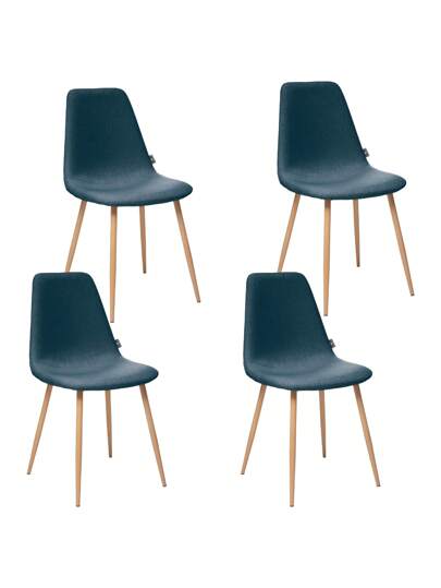 Atmosphera Set Of Denim Blauw 'roka' Chairs. Free Shipping In 24/48h