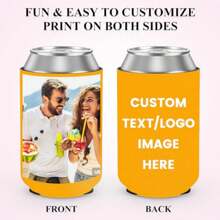 Fundas personalizadas para latas de 1 paquete, refrigerantes de neopreno aislados personalizados a granel con logotipo, imagen, texto, refrigerantes plegables para latas para bodas, fiestas de cumpleaños, botellas de agua, multifuncionales, decorativos, antihongos, reutilizables, adorables, de alta calidad, lindos, modernos, personalizados, únicos, regalos ideales para él, regalos ideales para ella, novia, familia, amigos, hijo, estudiantes, trabajadores, niños, comedor, baño, sala de estar, dormitorio, oficina, salón de té, escuela, hogar