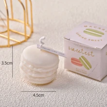 1 件手工制作的浪漫马卡龙蛋糕香薰蜡烛，家居装饰，节日气氛装饰，摄影道具，独特的创意礼物，适合节日、婚礼、母亲节、圣诞节、秋冬季