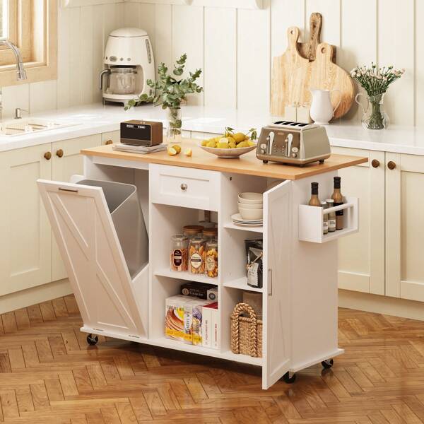 DELI Deli Durable White Kitchen Storage Rack For Organizing Cookware, Utensils, And Kitchen Essentials