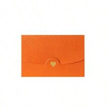10pcs/Pack Mini Greeting Card Envelopes, Gold Foil Heart Shiny Paper Envelopes Back To School - 10.5*7CM - View 7