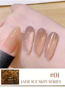 15毫升半透明裸色指甲油，新款流行美甲底色，玉色、果冻色、裸色、冰透明奶茶色，美甲沙龙专用，DIY美甲 - 彩色 - 查看 3