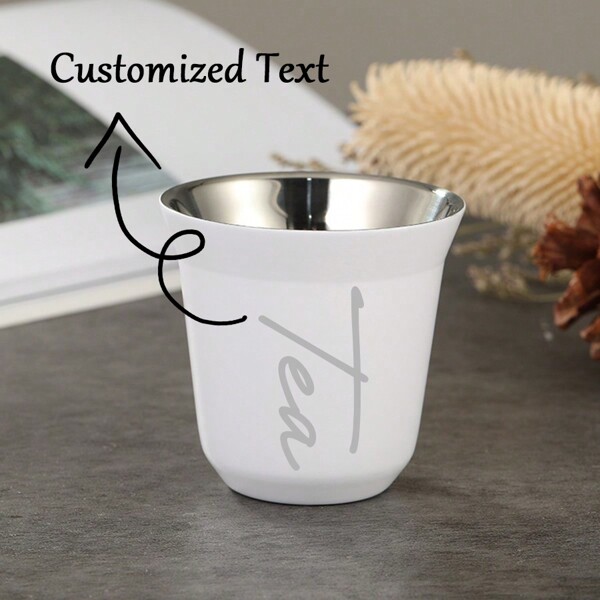 1pc personalizado aço inoxidável copo de café expresso parede dupla caneca de café isolado 80ml/160ml/250ml parede dupla copos de metal isolados leite chá xícaras escritório canecas de água