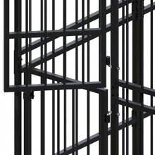 Spacious Outdoor Dog Kennel Steel Structure 16.59 Meters Pet Enclosure Heavy Duty Design For Large Breeds - Black - View 4