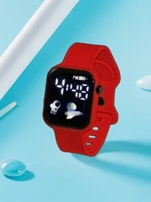 2 Stücke/1 Stück neue LED Digital Astronaut Flugzeug Uhr, minimalistisch und mehrfarbig, geeignet als Halloween, Weihnachts-, Geburtstagsggeschenk, Partneruhr