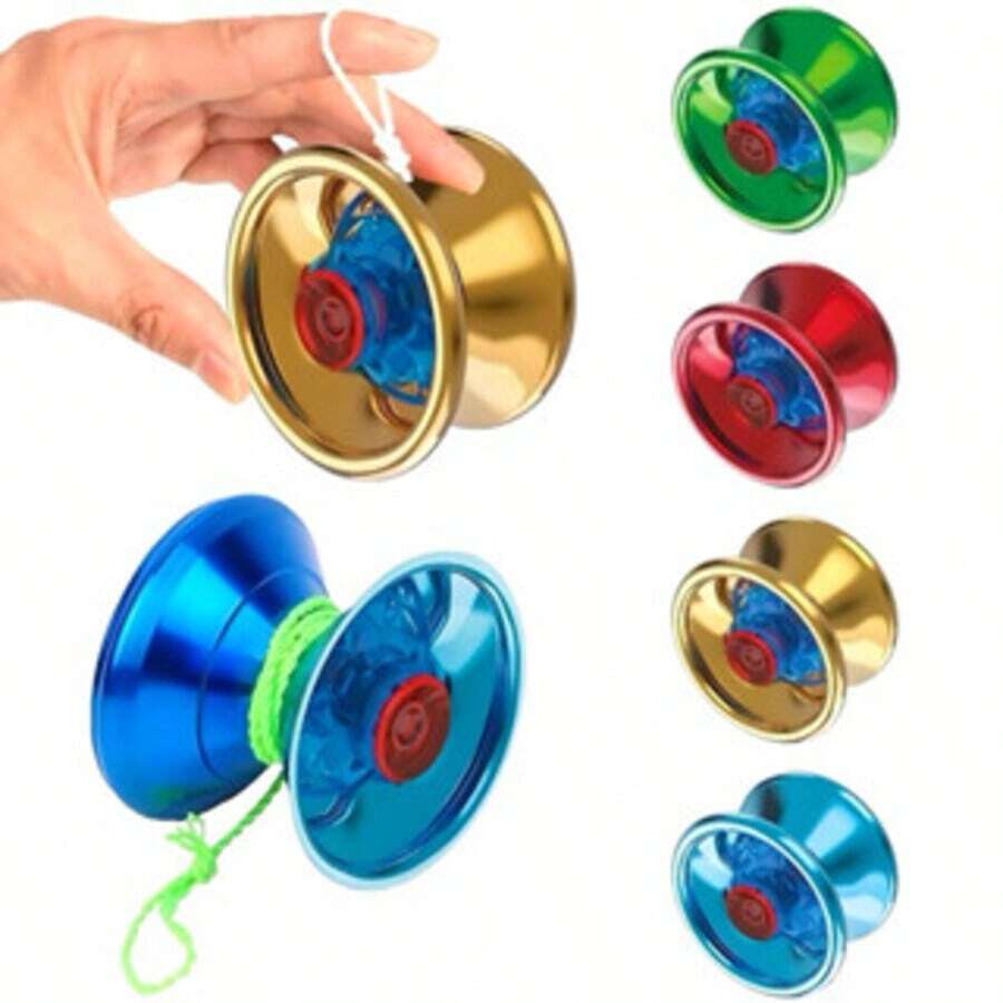 yoyo ioio de metal com rolamento profissional responsivo - io io brinquedo aluminio super speed - Multicolorido - Visão 1