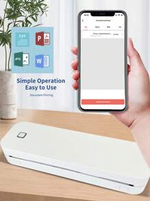 A4 Portable Wireless Travel Printer, Thermal Inkless Printer, A4 Thermal Printer Paper,Supports 8.5" X 11" US Letter Paper,Mobile Printer Compatible With IPhone Android Windows For Office, Home And Car - Please Select Printer Or Paper Option - A4 Thermal Printer - View 3