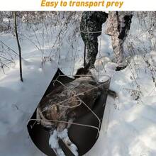 Deer Drag Sled Wearproof Sliding Mat For Ice Fishing Hunting Game Firewood Hunting Gear Accessory Consignments Dropship - Black - View 7