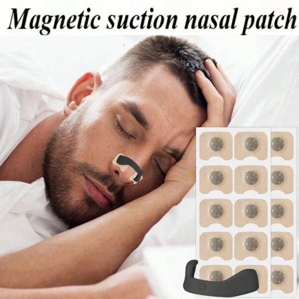 30pcs Anti-Snoring Patches - Comfortable Breathable Nose Strips For Restful Sleep, Waterproof And Sweat-Proof, Magnetic Nose Clips To Prevent Snoring And Expand Nasal Airway