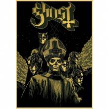 1 pieza Obra de arte de pared Póster sin marco Banda de rock fantasmal clásica de música vintage Póster de arte vintage Impresión de arte Decoración de pared de casa, bar, cafetería Arte Pop, Regalo de lienzo para cumpleaños y graduación - Multicolor - Ver 6