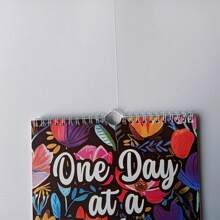 2025 New Year "One Day At A Time" Sweary Mental Health Calendar, Creative Desk Calendar For Home & Office Decor, English Funny Monthly Calendar, Desktop Countdown Planner - Purple - View 6