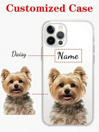 1pc Customizable DIY Protective Phone Case, Transparent Silicone Shell, DIY Pattern Design Lens Protection Cover Compatible With Apple IPhone 16 Pro Max/16 Pro/15 Pro Max/14 Pro Max/13 Pro Max/A12/A13/A14/A15/A52/A54/A55/13C, OPPO A15/A17, Honor X6A/X7B/X8B/X6, S23 Ultra/S24 Ultra/A52S, VIVO, OPPO, Redmi Animal Print Custom For Birthdays, For Graduation, For Weddings, For Prom, For Mother's Day, For Father's Day