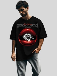 Áo thun nam phong cách bạn trai cỡ lớn thời trang dạo phố thể dục chống tim mạch Wolves ra mắt phòng tập thể dục thể hình - màu đen - Xem 2