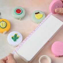 Mini bandă de măsurare retractabilă cu desene animate, riglă moale portabilă rotundă multifuncțională pentru măsurarea bustului, mărimea taliei - Multicolor - Vizualizare 7