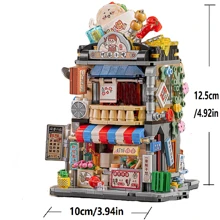 Street View Mini Building Blocks Toys, Chinese Hippest Dish Store Model Set LEMON Tea Shop River Snails Rice Noodle Shop, Home Decor Gift For Kids And Adult, 700+Pcs,Loz Girls,Kids Pipe Building Toys,Microscope - Model - View 2