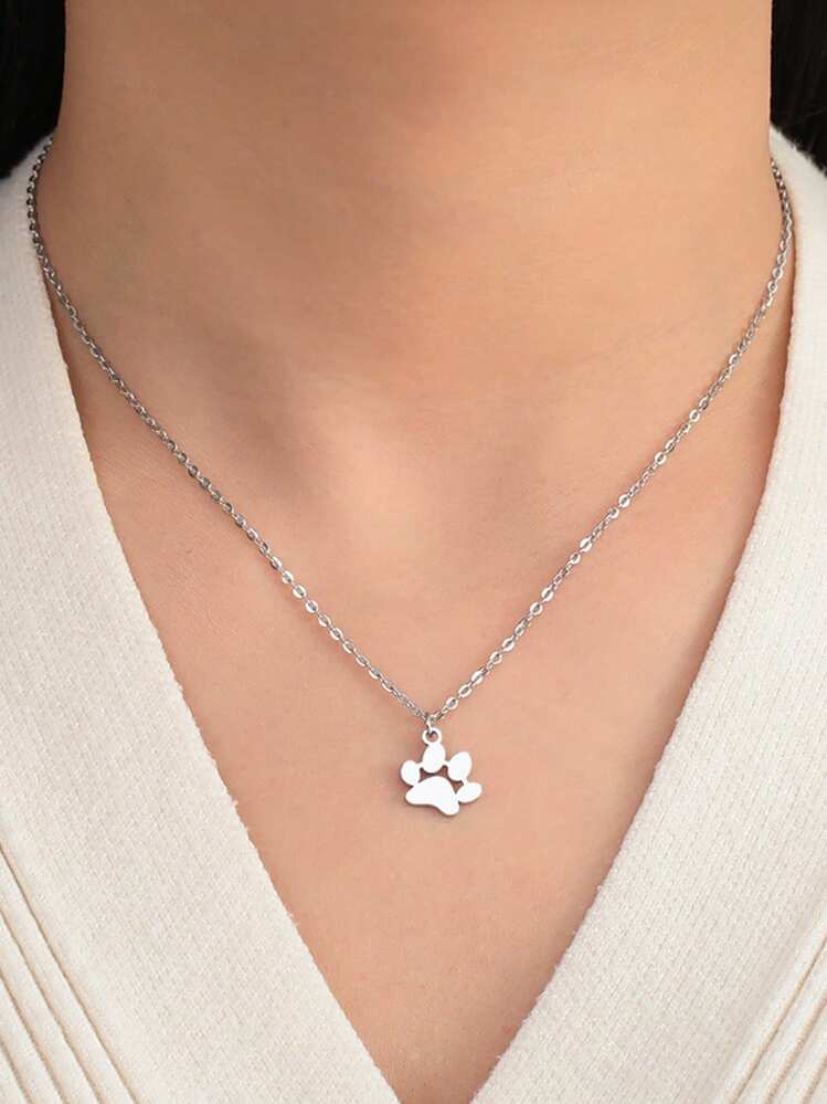 Collier pendentif de griffe de chat mignon pour femmes, pendentif thème animal de compagnie 18 carats or rose exquis, imperméable et indélébile, cadeau de bijoux mignons pour les amateurs d'animaux de compagnie, cadeaux de bijoux de Noël - Multicolore - Voir 6