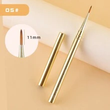 1/11 Peças Pincel Liner de Arte de Unhas, Pincel de Pintura com Padrão de Listras, Pincel de Extensão de Gel Acrílico UV, Caneta de Desenho e Escultura, Ferramenta de Manicure, Pincel de Unhas - Dourado - Visão 14