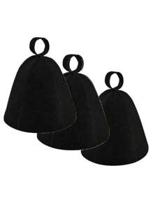 3 件套桑拿帽、桑拿蒸发器帽、桑拿羊毛帽、男女皆宜的 Banya 帽、时尚简约风格灰色加厚吸水干发帽、毛毡桑拿浴帽、水疗浴室桑拿毡帽 - A - 查看 8