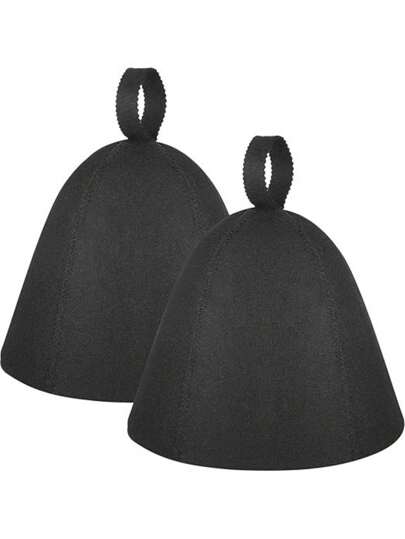 3st/set Bastukeps, Bastuförångarmössa, Bastuullkeps, Banyakeps för män och kvinnor, Moderiktig Minimalistisk Stil Grå Tjock Absorberande Hårtorkmössa, Filtbastubadmössa, Spa Badrumsbastu Filtmössa