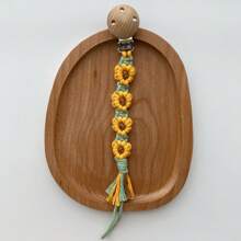 1 件手工制作花绳婴儿奶嘴夹链牙胶夹 - 編織花朵奶嘴鏈 - 查看 17