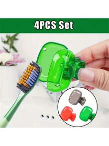 2/5 pièces/Voyage/Maison Porte-brosse à dents, Étui de protection anti-poussière portable pour brosse à dents de voyage, Boîte de rangement, Clip de protection portable pour tête de brosse à dents, Décoration de salle de bain à la maison, Décoration d'automne, Retour à l'école