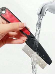 2 件装成人专用细密梳齿发梳，有助于去除虱子和头皮屑 - 彩色 - 查看 5