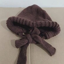 1 pieza Gorro de lana con protección de orejas versátil y cálido, gorro de mujer tejido y lindo para el otoño e invierno