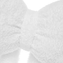 Almohadas navideñas con lazo, almohadas navideñas, almohada rellena con forma de lazo, linda almohada con lazo suave, lindas almohadas - Blanco M - Ver 4