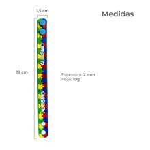 Adjustable Bracelet For Autistic People - Puzzle - Màu xanh lam - Xem 4
