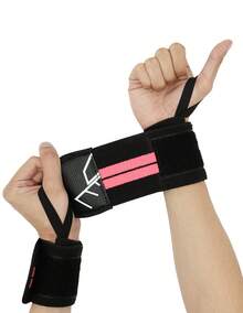 VENATUS Muñequeras Premium Soporte Muñecas Gym Crossfit Tipo Venda - Rosa - Ver 2