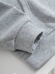 Custom Christmas Apparel, Personalized Women's Hoodies - Add Your Own Text (Family Photos/Group Portraits/Dinner Photos/Party Photos/Friends Photos/Selfies) To Design Your Own Personalized Prints, Couple Photos, Anniversary Gifts, Autumn/Winter Women's Wear, Fall Women's Wear, Winter Women's Wear, Sweatshirts - Grey - View 5