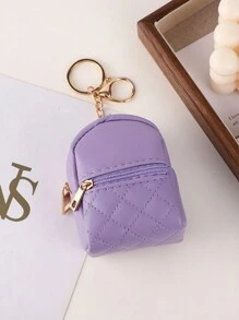 Mini Backpack Keychain, Cute Cosmetic Bag Keychain For Women, Small PU Cosmetic Bag Keychain Accessory, Zipper Pouch Accessory - Multicolor - View 15