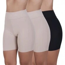 Short Petticoat Polyamide Comfort Double Waistband Second Skin Women's Bermuda Intimate Fashion Lingerie - màu đen - Xem 1