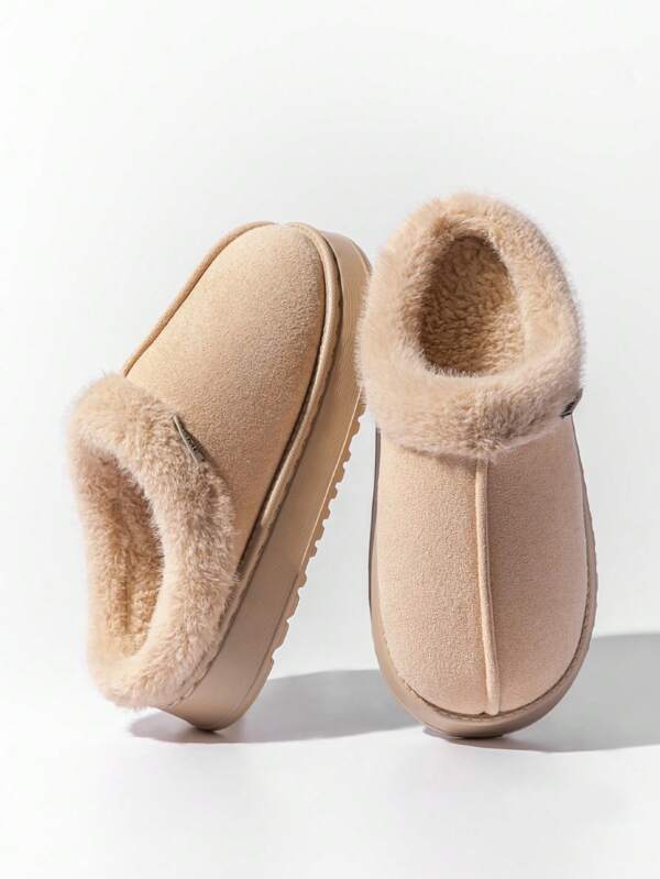 Pantuflas cómodas y de moda para hombres, con suela gruesa antideslizante y de mullido para uso en el hogar, cálidas para otoño/invierno, unisex