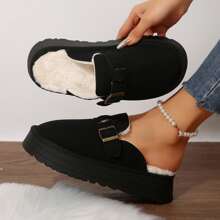 Women's Plush Slippers Outdoor Style - Warm & Anti-Slip Snow Boots Design - Ideal For Indoor Activities In Autumn/Winter