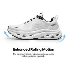 Men's Comfortable & Breathable Walking Running Tennis Shoes Nighttime Visibility MovePropel Athletic Gym Workout Jogging Cross Training Fashion Sneakers - 白色 - 查看 7