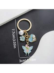 1 Stück Tulpe Herz Schmetterling Schlüsselanhänger Anhänger, Muschel Seestern Pentagramm Schlüsselanhänger Dekoration für Geldbörse, Rucksack, Umhängetasche, Neujahr, Feiertag, Valentinstag, Geburtstag Geschenk, Heimdekoration, Zimmerdekoration, Wanddekoration