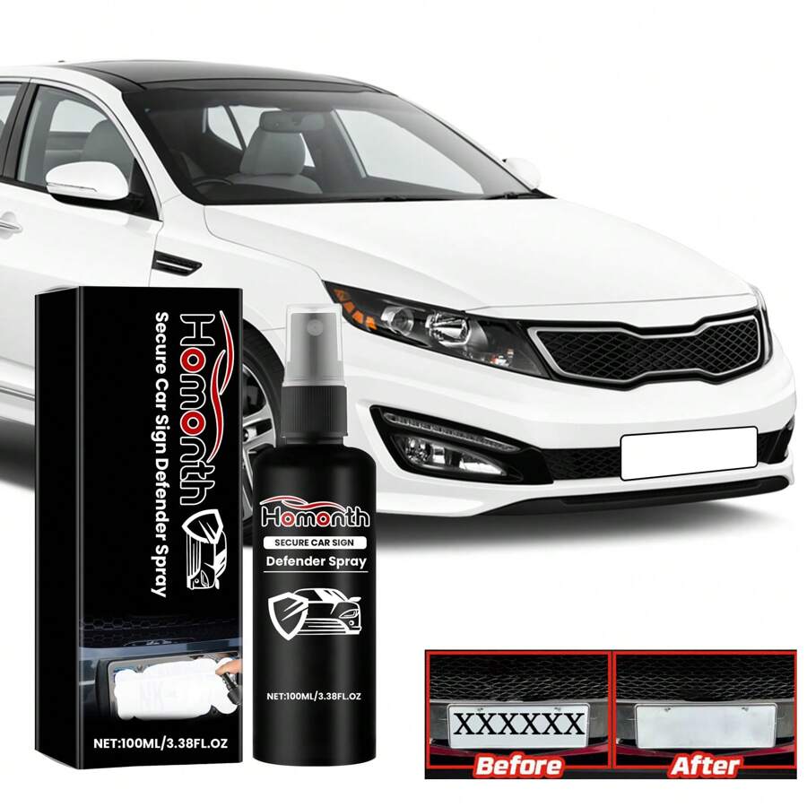 Homonth Vehicle Protection Spray License Plate Transparent Coating Long-Lasting Invisible Defense Reflective Spray For Vehicles