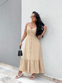 Women's Long Dress, Monster Shoulder, Straps, With Ruffles, With Button Closure, Elegant, Sophisticated, National Shipping, Spring Promotion On 10.10, 11.11, 12.12 Refresh Your Summer. Carnival 2024. Anitta Carnival. Women's Long Dress, Puff Sleeve, V-Neck, Lace, With Ruffle At The Hem, Puff Sleeve, Short, Casual, Elegant, Social, Casual, Party National Shipping, Social, Blogger, Fashion Of The Moment, Women's Long Dress With Strap Slit, Luxury Long Dress With Ruffled Dune On The Sleeve, Wide Strap Long Dress With Ruffle, Long Roman Dress With Bodice Women's Long Dress Printed Striped With Elastex, New LONG Dress BRAIDED At The Back With Side Slit, Women's Long Sarouel Dress With Viscrolycra Sleeve Crepe Long Dress With Bodice And Buttons Striped Elastex Sophia Duna Long Dress Stylish, Long Dress, Party Dress, Midi Dress, Modal Dress, Short Dress, Short Sleeve Dress, Long Sleeve, Wedding Dress, Printed Dress, V. - 淺褐色的 - 查看 2