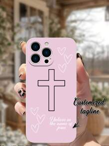 定制手机壳，可定制姓名、字母、标语，兼容 iPhone，防摔、耐磨、无指纹 TPU 软壳，个人、伴侣、家人、朋友、挚友、生日礼物、周年纪念礼物的合理选择 - 卡其色 - 查看 1