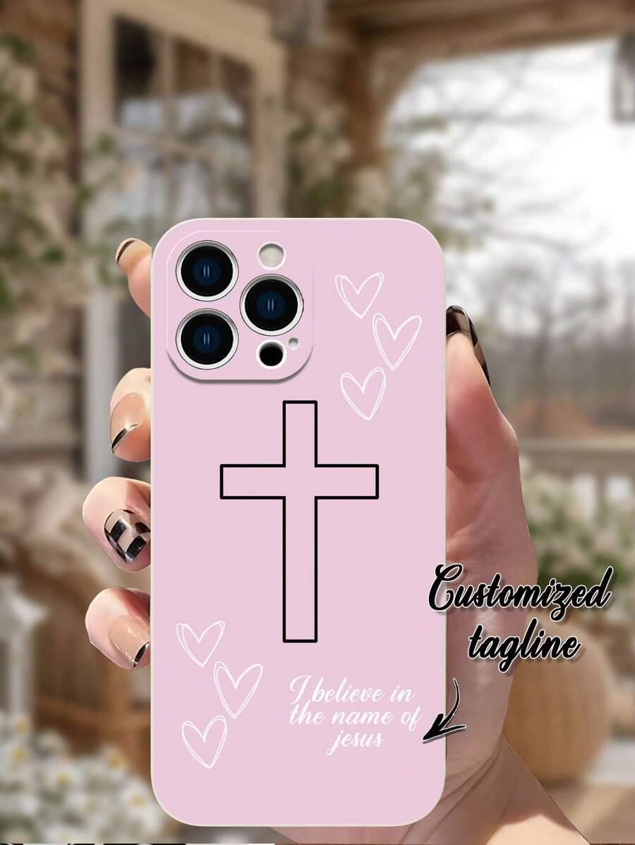 定制手机壳，可定制姓名、字母、标语，兼容 iPhone，防摔、耐磨、无指纹 TPU 软壳，个人、伴侣、家人、朋友、挚友、生日礼物、周年纪念礼物的合理选择 - 卡其色 - 查看 1