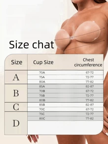 Reggiseno adesivo invisibile con effetto lifting - Reggiseno senza spalline e senza schienale, push up, adesivo, con coppe in silicone per sollevamento del seno