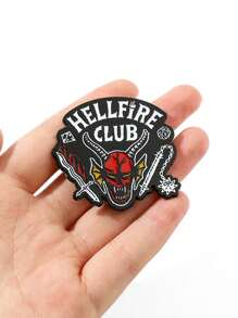 1 pieza Accesorio decorativo de moda de estilo punk en forma de animal oscuro de metal, insignia/pin para prendas de vestir y bolsas, amuleto para ropa y mochilas escolares