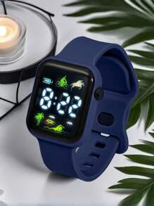 2 件/1 件全新 LED 显示屏数字电子手表自行车游泳骑马椰子树 8 字形扣表带简约时尚度假风格情侣手表情人节节日礼物生日礼物万圣节、圣诞节、情人节、母亲节、节日礼物的最佳选择