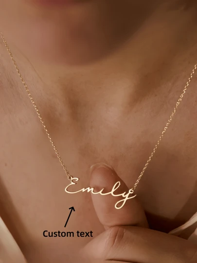 1 chiếc vòng cổ tên đơn giản tùy chỉnh, vòng cổ tên mạ vàng 18K, vòng cổ tên đơn giản tùy chỉnh, đồ trang sức tên tùy chỉnh Quà tặng Ngày của Mẹ cho gia đình Quà tặng sinh nhật Quà tặng Giáng sinh Quà tặng Ngày lễ tình nhân, Vàng, Phong cách, Đầy màu sắc, Cổ điển, Unisex, Hipster, Đơn giản, Thường ngày, Tùy chỉnh, Cá nhân hóa, Độc đáo, Quà tặng lý tưởng cho anh ấy, Quà tặng lý tưởng cho cô ấy, Cô ấy, Bạn trai, Bạn gái, Bố, Mẹ, Gia đình, Bạn bè, Cho ngày kỷ niệm, Cho sinh nhật, Cho lễ tốt nghiệp, Cho vũ hội, Cho bữa tiệc, Trang sức phụ nữ, Trang phục thanh lịch