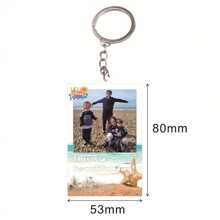 1 件定制照片亚克力钥匙扣，创意时尚个性化纪念品礼物，适合周年纪念、度假、节日、生日 - 透明壓克力 - 查看 3
