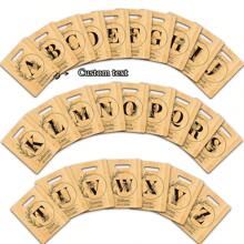 Tábua de Corte de Bambu Personalizada - 26 Opções de Padrão de Letra, Perfeita para Feriados, Aniversários, Aniversários e Mais - Presente Decorativo de Cozinha Elegante e Durável