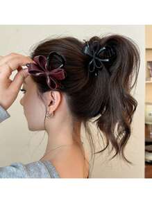 1 Stück Leoparden-Muster Lässig Boho ABS (ABS Harz) Haarspange, ca. 8cm Leoparden Polka Punkt Haarspange, geeignet für Frühling, Sommer und Herbst, für den täglichen Gebrauch, Reisen, Partys und Valentinstag, Haarklammern, Haarkla